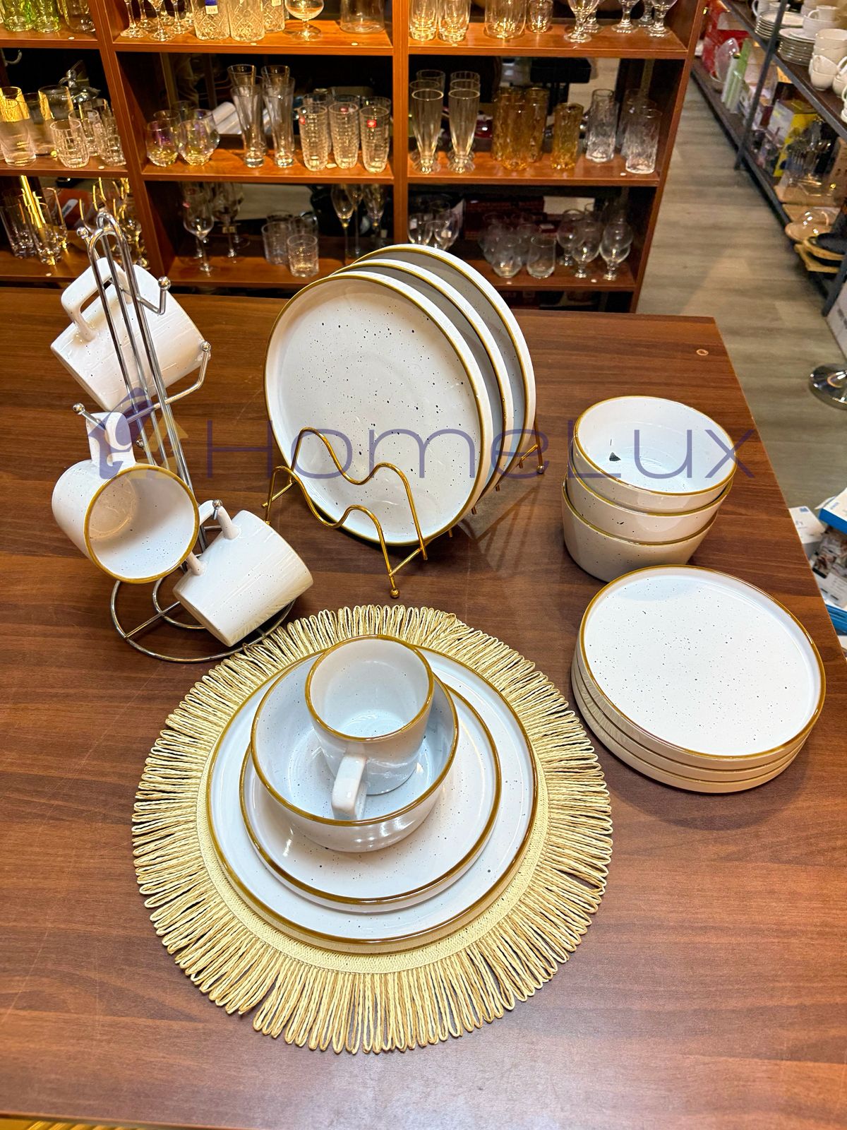 16-Piece Elegant Ceramic Dinner Set | Plates, Bowls & Cups Dining Set for 4