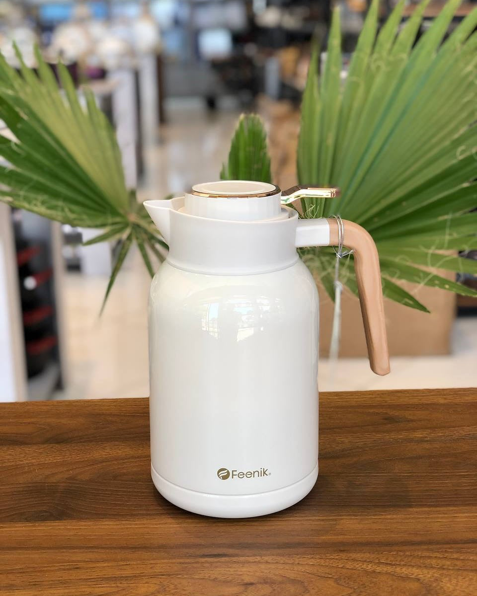 Feenik 2L Vacuum Flask | Unbreakable Insulated Flask, Keeps Hot 24 Hours