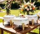 6L Round Hydraulic Chafing Dish – Stainless Steel Buffet Food Warmer with Tempered Glass Lid Kenya