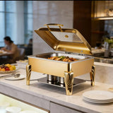 9L Rectangular Hydraulic Chafing Dish – Single or Double Compartment Stainless Steel Buffet Food Warmer Kenya