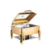 6L Square Hydraulic Chafing Dish – Stainless Steel Buffet Food Warmer with Tempered Glass Lid Kenya