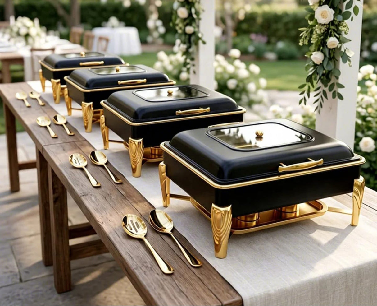 9L Round Hydraulic Chafing Dish – Double Compartment Stainless Steel Buffet Food Warmer Kenya