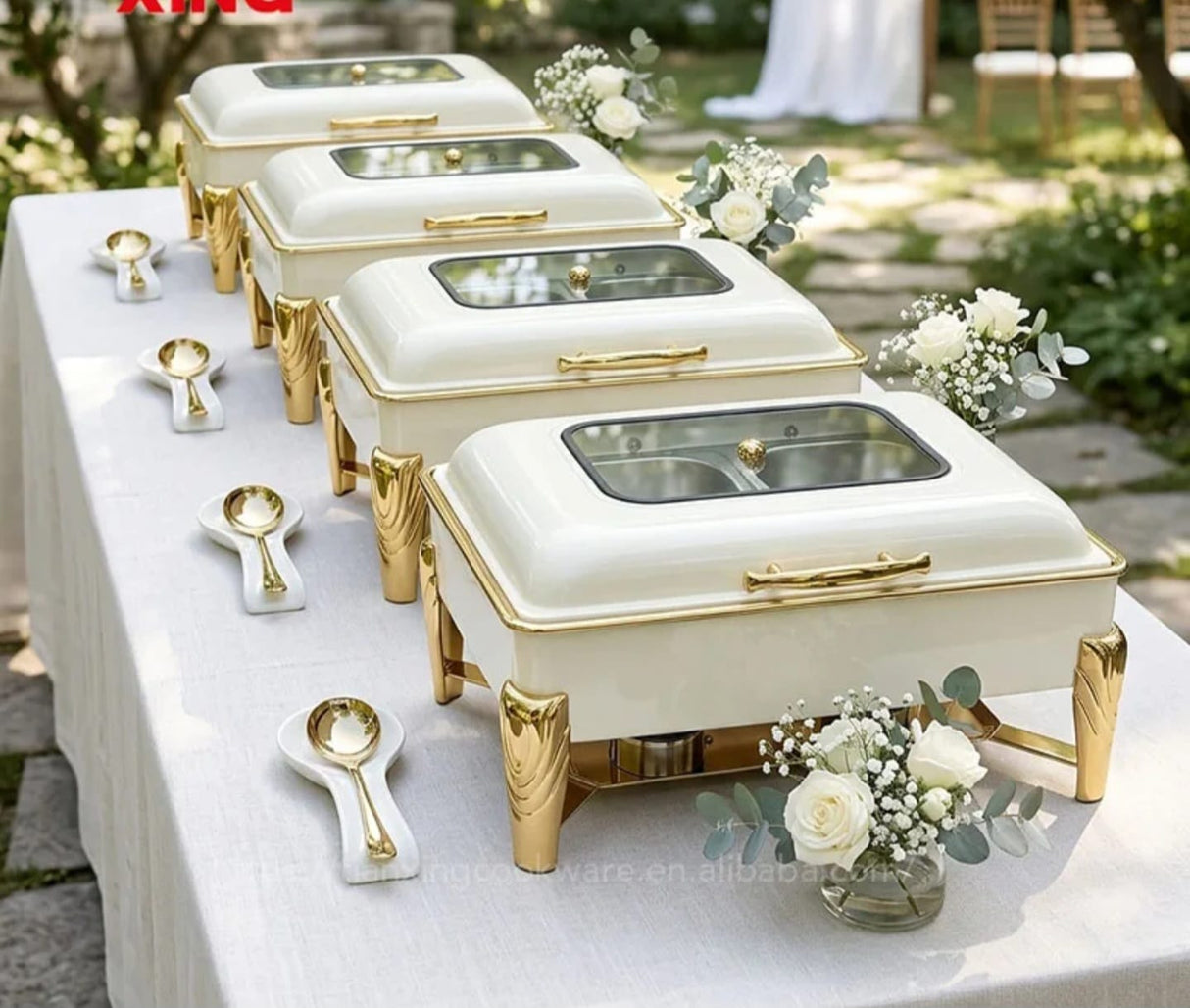 9L Round Hydraulic Chafing Dish – Double Compartment Stainless Steel Buffet Food Warmer Kenya