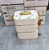 3pc Premium Ribbed Marble & Gold Insulated Hotpot Set – Double Wall Food Warmer 3L, 4L, 5L Kenya