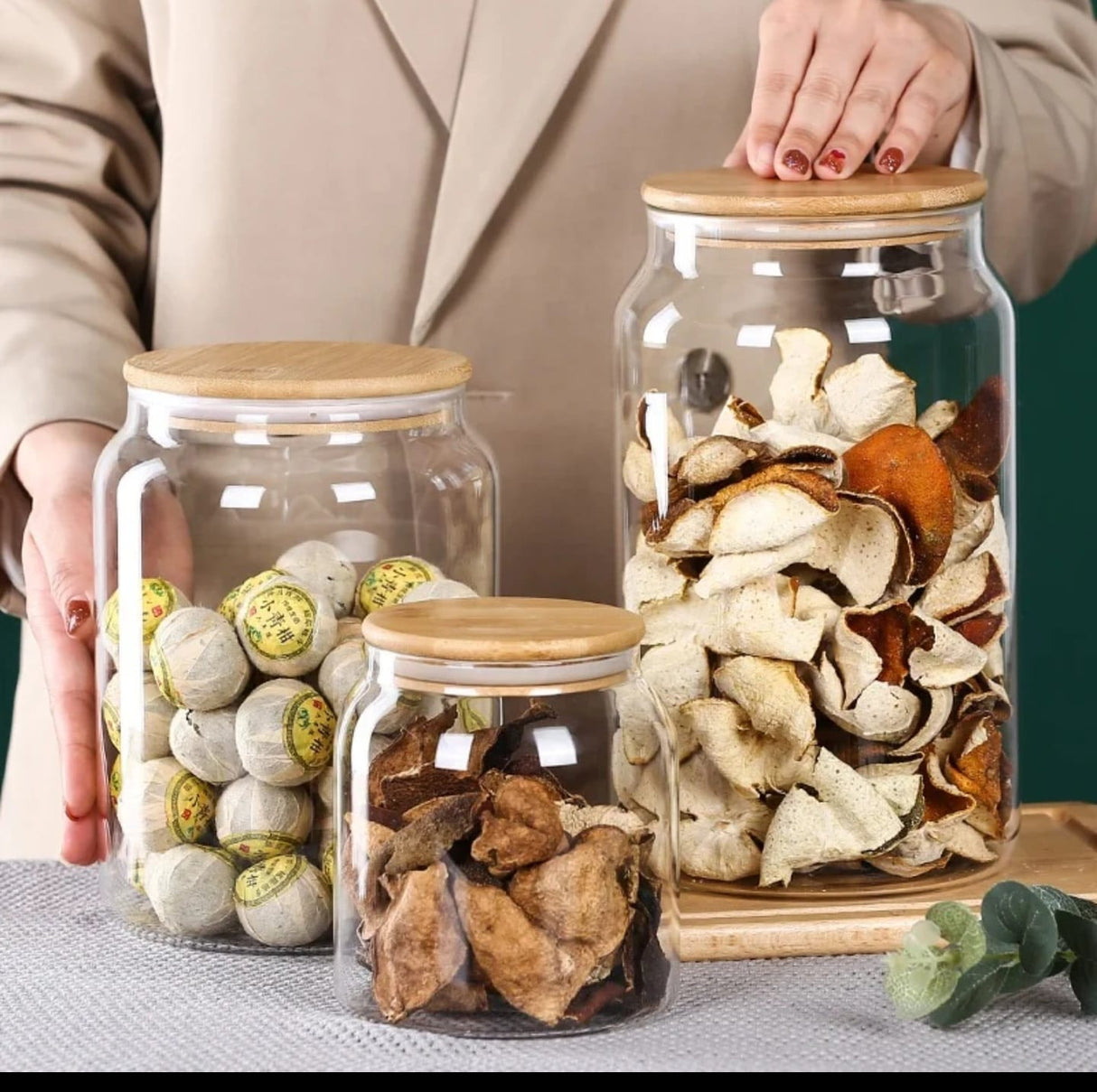 Clear Acrylic Storage Jars with Bamboo Lids – Shatterproof Cereal Containers 3L, 5L, 6L Kenya