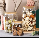 Clear Acrylic Storage Jars with Bamboo Lids – Shatterproof Cereal Containers 3L, 5L, 6L Kenya