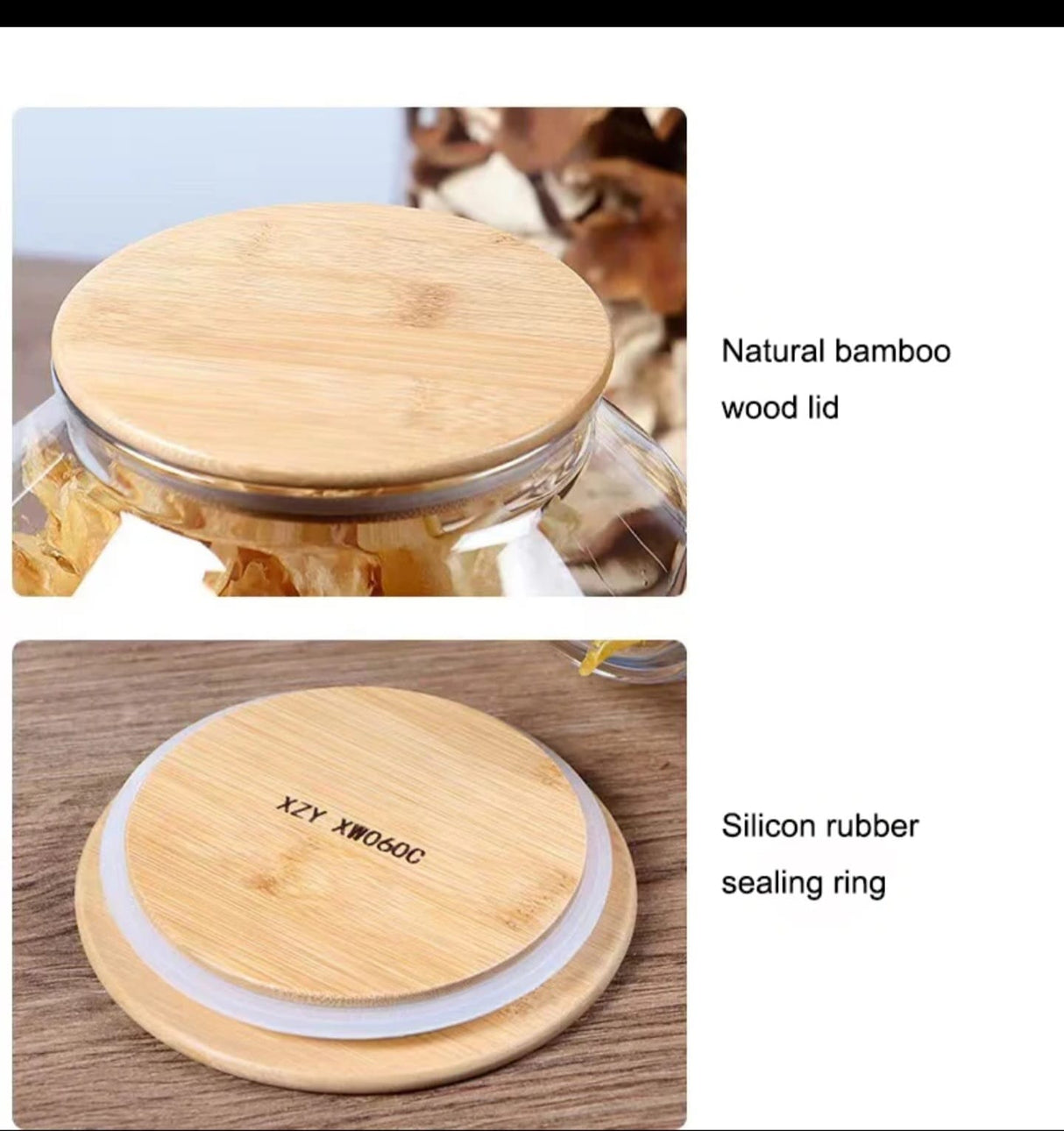 Clear Acrylic Storage Jars with Bamboo Lids – Shatterproof Cereal Containers 3L, 5L, 6L Kenya