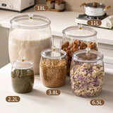 5pc Acrylic Pantry Storage Canister Set – Cereal Containers with Crystal Knob Lids, 2.2L to 18L Kenya