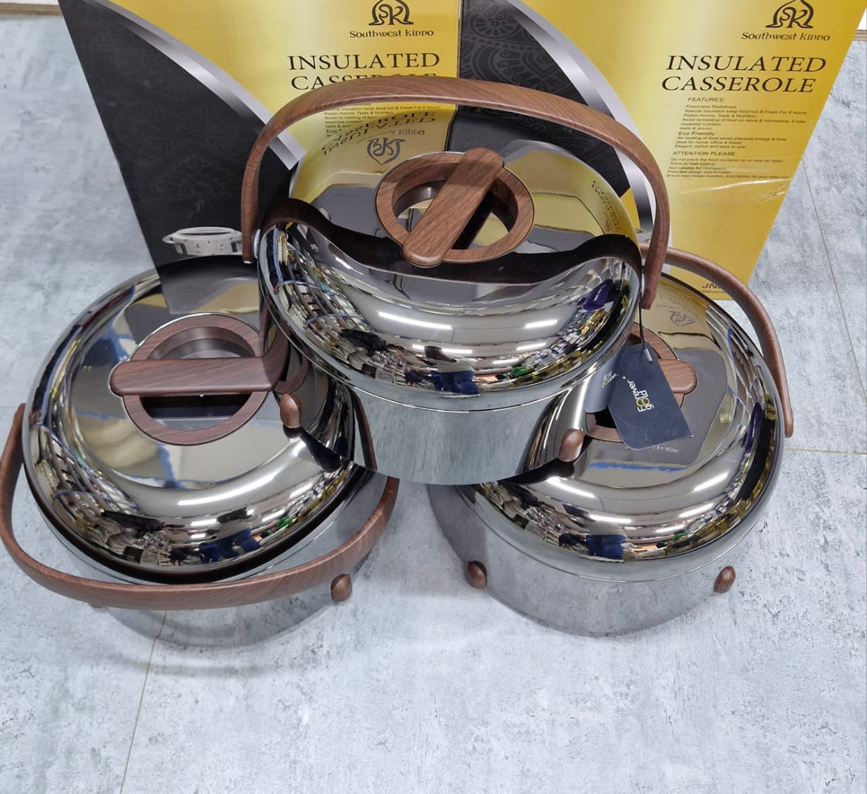 Forever Gold Insulated Hotpot Set 3pcs | 3L 4L 5L Food Warmer Casserole