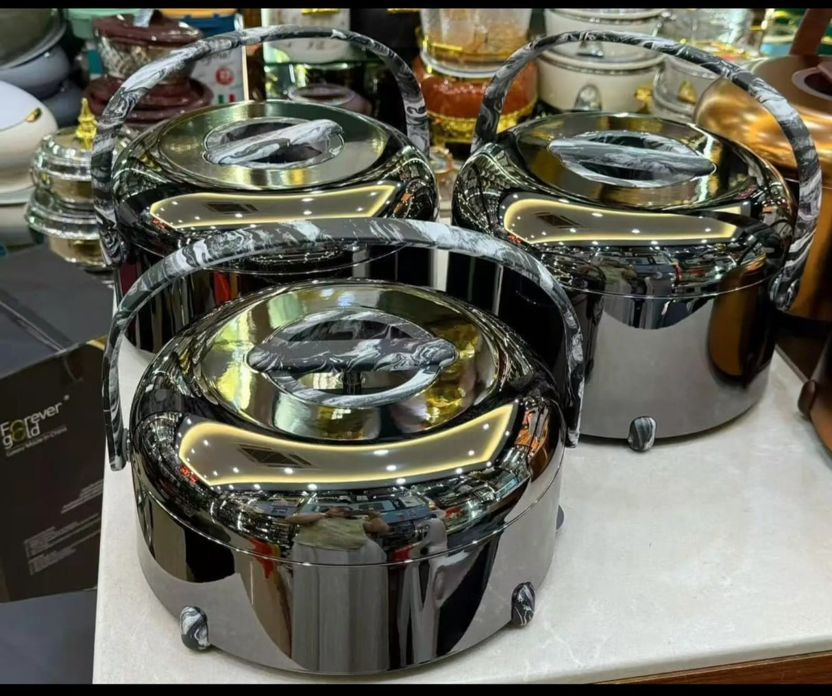 Forever Gold Insulated Hotpot Set 3pcs | 3L 4L 5L Food Warmer Casserole