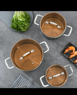 Royal Louis Stainless Steel Cookware Set 6pcs | Tempered Glass Lids Induction Pots Kenya