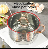 Royal Louis 6-Piece Mirror Polish Cookware Set | Gold Handles, Non-Stick Induction Pots Kenya