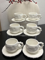 Pearl Rim 36-Piece White Porcelain Dinner Set | Beaded Edge Ceramic Dinnerware Kenya