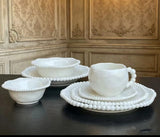 Pearl Rim 36-Piece White Porcelain Dinner Set | Beaded Edge Ceramic Dinnerware Kenya