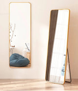 Full Length Dressing Mirror 50x160cm Rectangular Framed Floor & Wall Mirror - Black, Gold or White