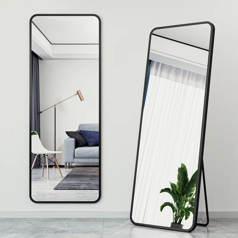 Full Length Dressing Mirror 50x160cm Rectangular Framed Floor & Wall Mirror - Black, Gold or White