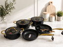 UCC Life 11-Piece Ceramic Cookware Set – Marble Non-Stick Pots & Deep Frying Pans, Induction Ready, with Silicone Utensils | Kenya