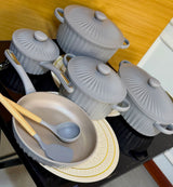 UAKEEN Germany VK 27 - 11pcs Die-Cast Ceramic Coated Cookware Set