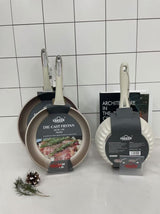 UAKEEN 28cm Granite Non-Stick Frying Pan – Die-Cast Aluminium Pan for Eggs, Chapati & Pancakes | Grey or White | Kenya