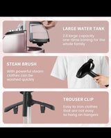 DSP Professional Standing Garment Steamer – Vertical Clothes Steamer with Hanger, Glove Board & Adjustable Pole, Kenya