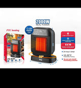 DSP 2000W PTC Tower Heater with 60° Oscillation & Remote – Ceramic Fan Heater, LED Display, 24-Hour Timer, Kenya