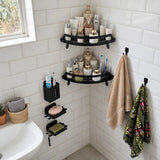 5-Piece Corner Shower Caddy Set - No-Drill Adhesive Bathroom Shelves & Wall Organizer Kenya