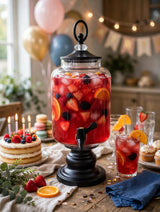 Luxury Clear Glass Juice Dispenser Set with Tap Kenya | 4L and 5L Beverage Dispenser for Juice, Water, Cocktails, Parties, Chama and Hotels