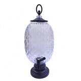 6L Pineapple Honeycomb Glass Drink Dispenser Black Kenya | Crystal Look Juice and Beverage Dispenser with Black Base, Lid and Self-Serve Tap for Chama, Parties and Weddings