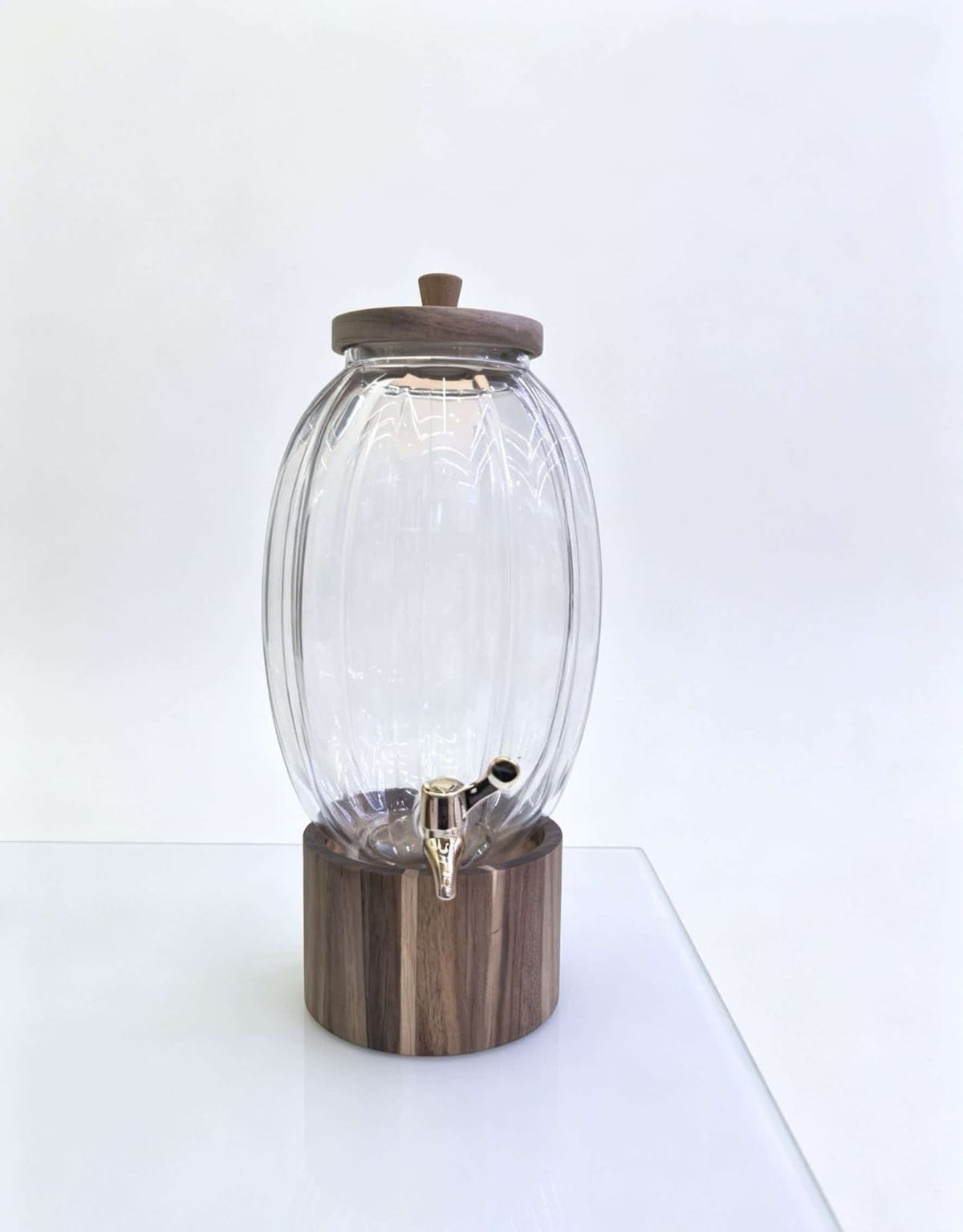 6L Luxury Pumpkin Glass Drink Dispenser with Wood and Gold Stand Kenya | Juice and Beverage Dispenser with Self-Serve Tap for Parties, Chama, Events and Hotels