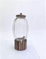 6L Luxury Pumpkin Glass Drink Dispenser with Wood and Gold Stand Kenya | Juice and Beverage Dispenser with Self-Serve Tap for Parties, Chama, Events and Hotels