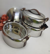 Insulated Casserole Set 3 Piece 2L, 2.5L and 3L, Thermal Hot Pot Food Warmers with Metallic Finish for Parties, Catering and Serving