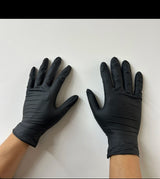 Black Nitrile Gloves 100 Pack, Powder Free Latex Free Disposable Gloves for Food Handling, Cleaning, Salon, Garage and Pet Care, L or XL