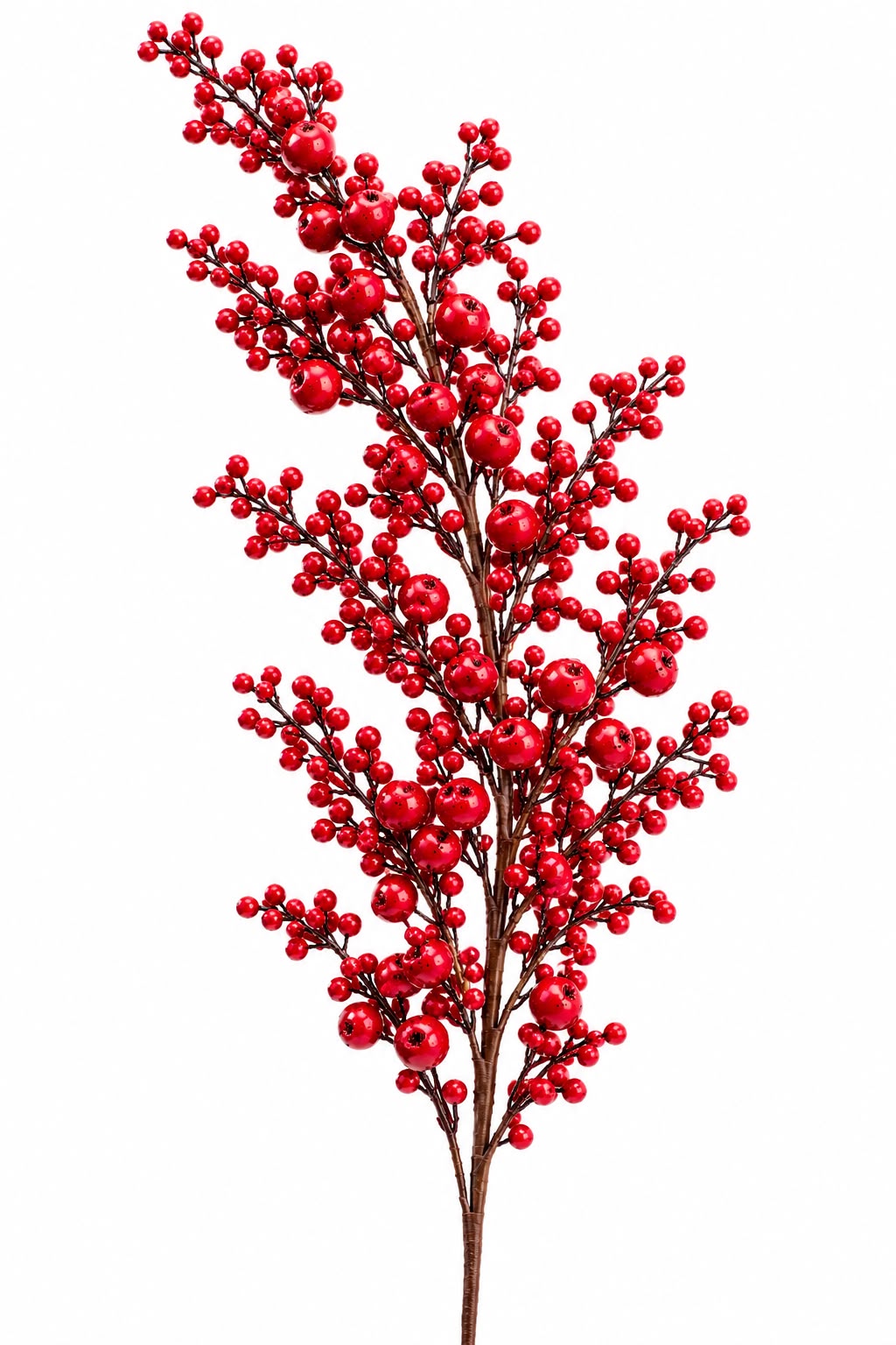 Christmas Red Berry Stem 35cm | Decorative Berry Pick for Vases, Centrepieces and Christmas Tree