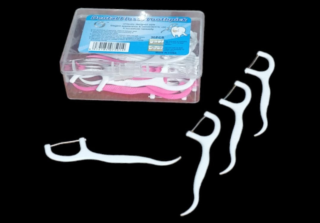 5 sets Plastic Reusable Floss Toothpick 30pcs