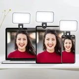 Portable Mini Selfie fill light rechargeable 3 modes adjustable brightness clip for mobile phone computer fill light