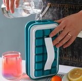 Portable leakable ice cube mold