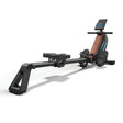 R15 magnetic rowing machine with wood-effect rail, LED monitor and folding frame