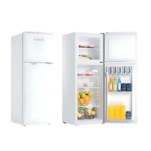 Rebune 275L Fridge-Freezer Silver