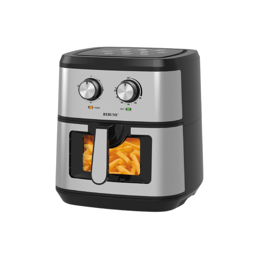 Rebune Air Fryer, 9.2L capacity, 1800W power. Enjoy healthy food with perfect crispiness