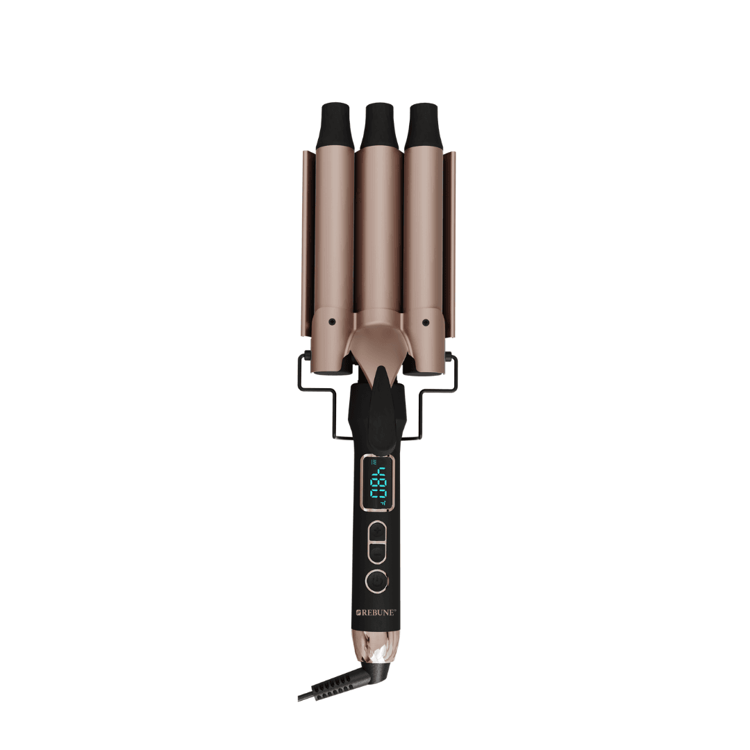 Rebune Triple Barrel Curling Iron with Digital Display