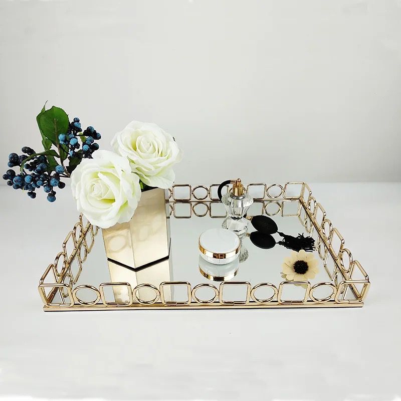 Rectangular European Style Decor Vanity Tray