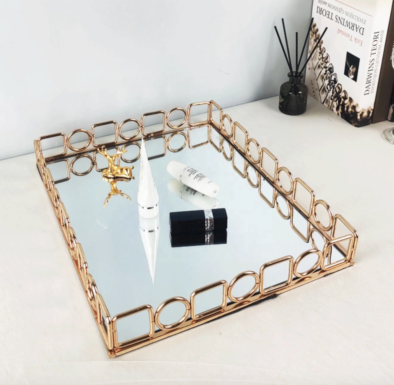 Rectangular European Style Decor Vanity Tray