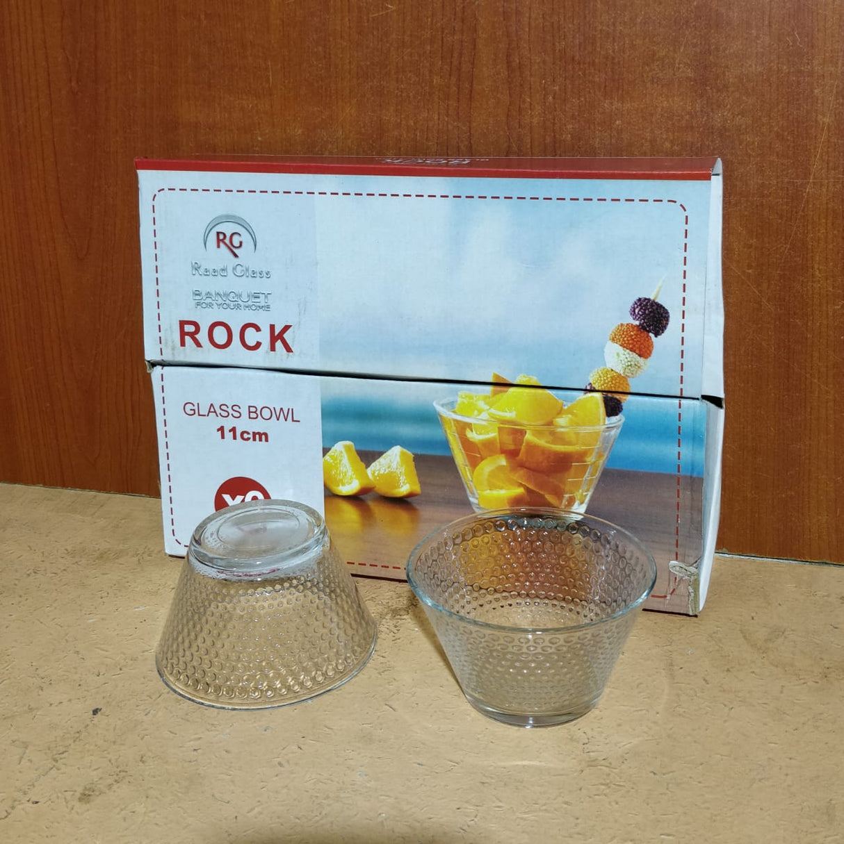 6pcs Rock Glass Fruit Bowl 11cm