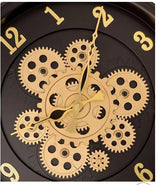 Rotating moving gear wall clock