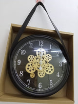 Rotating moving gear wall clock