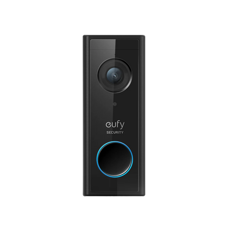 eufy Video Doorbell 2K Battery-Powered, Black + White