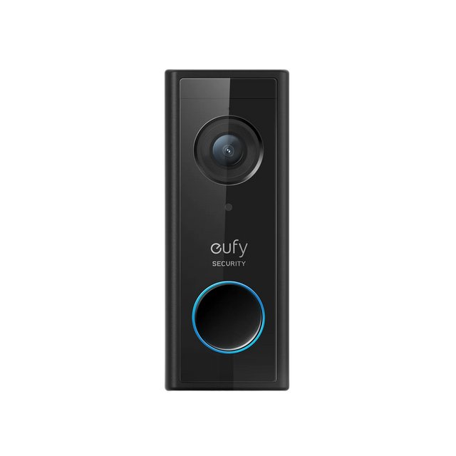 eufy Video Doorbell 2K Battery-Powered, Black + White