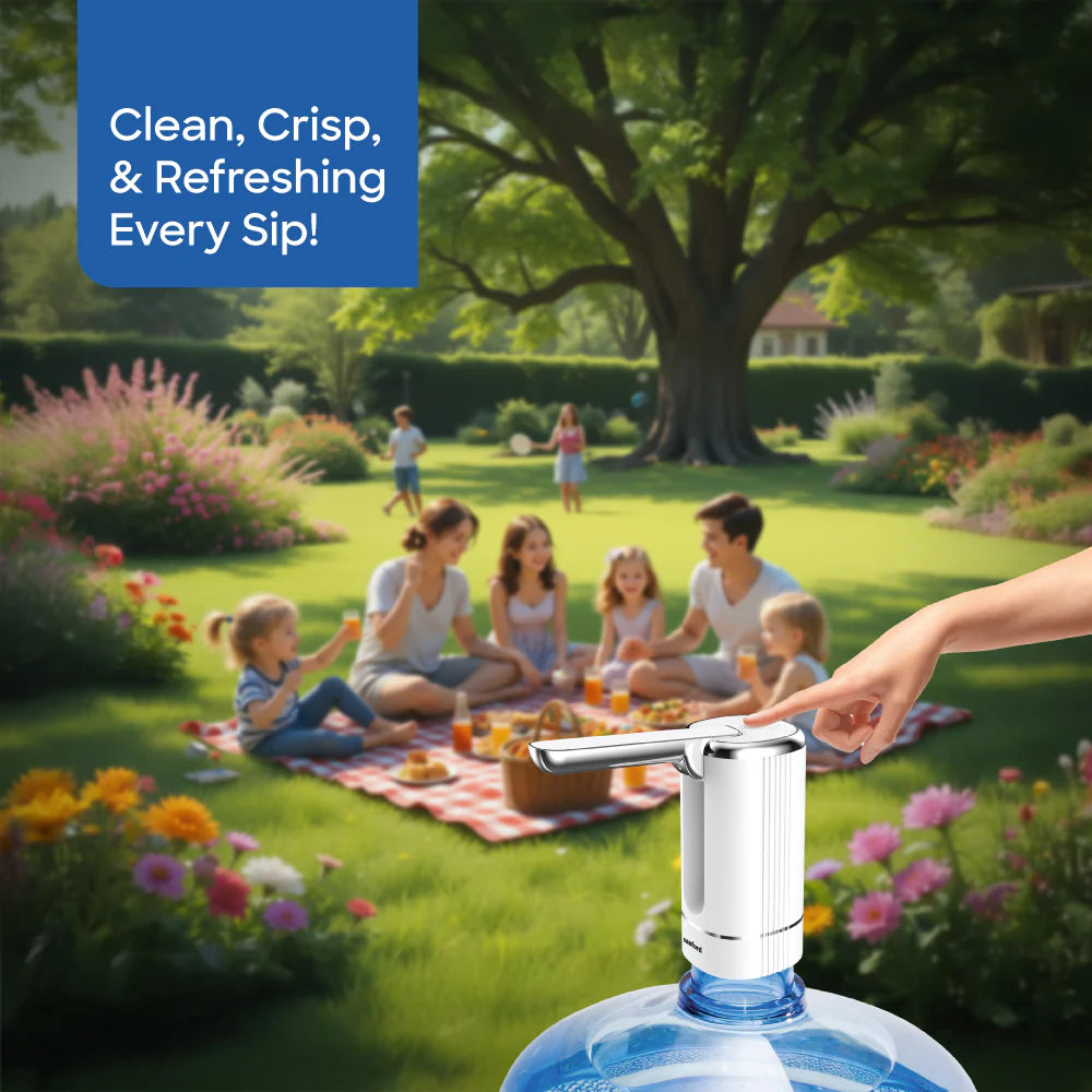 Sanford Rechargeable Automatic Water Dispenser | 1200mAh Battery | USB Charging | Foldable Pipe | Food-Grade Silicone Hose