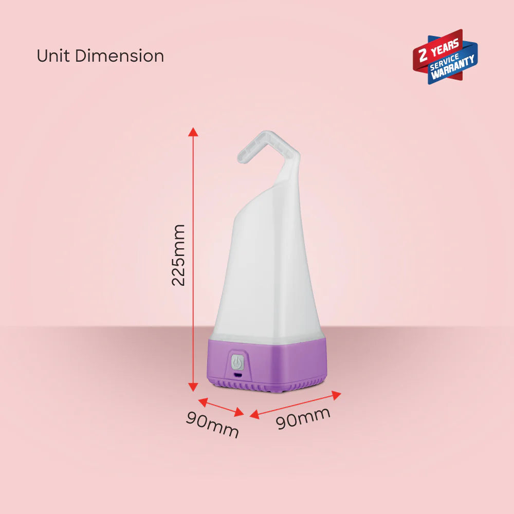Sanford Rechargeable 5W LED Lantern with 7 Modes and 24-Hour Runtime | Dual White & Yellow Light | USB Charging