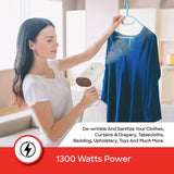 Sanford 1300W Travel Garment Steamer with Foldable Handle & Brush
